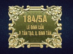 Biển số nhà nhôm đúc 01